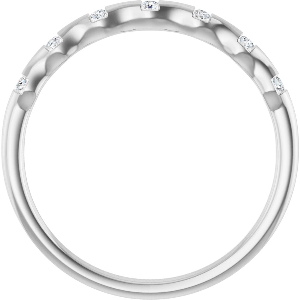 Sterling Silver .07 CTW Lab-Grown Diamond Stackable Ring
