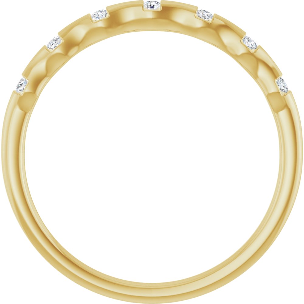 14K Yellow Gold .06 CTW Natural Diamond Stackable Ring