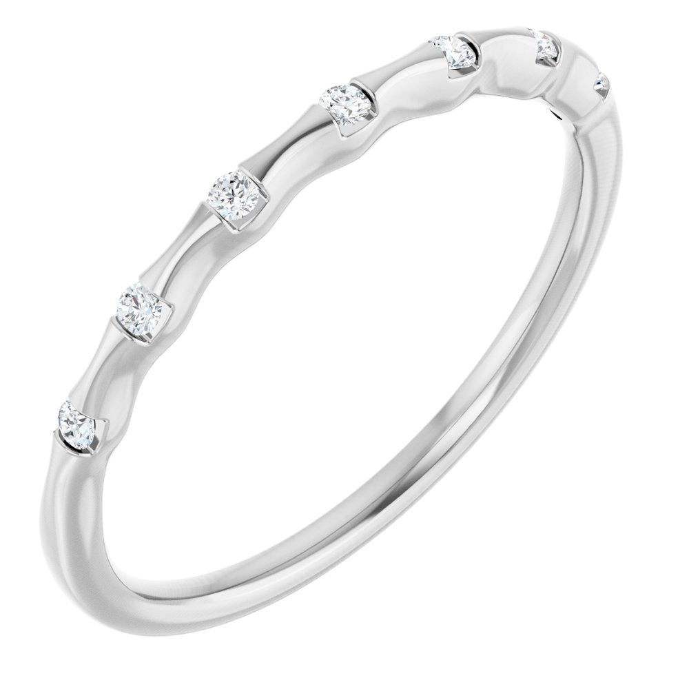 Sterling Silver .07 CTW Lab-Grown Diamond Stackable Ring