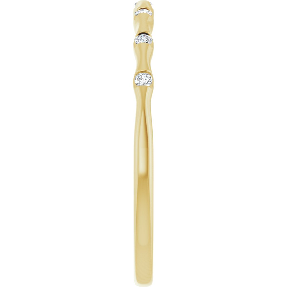 14K Yellow Gold .06 CTW Natural Diamond Stackable Ring