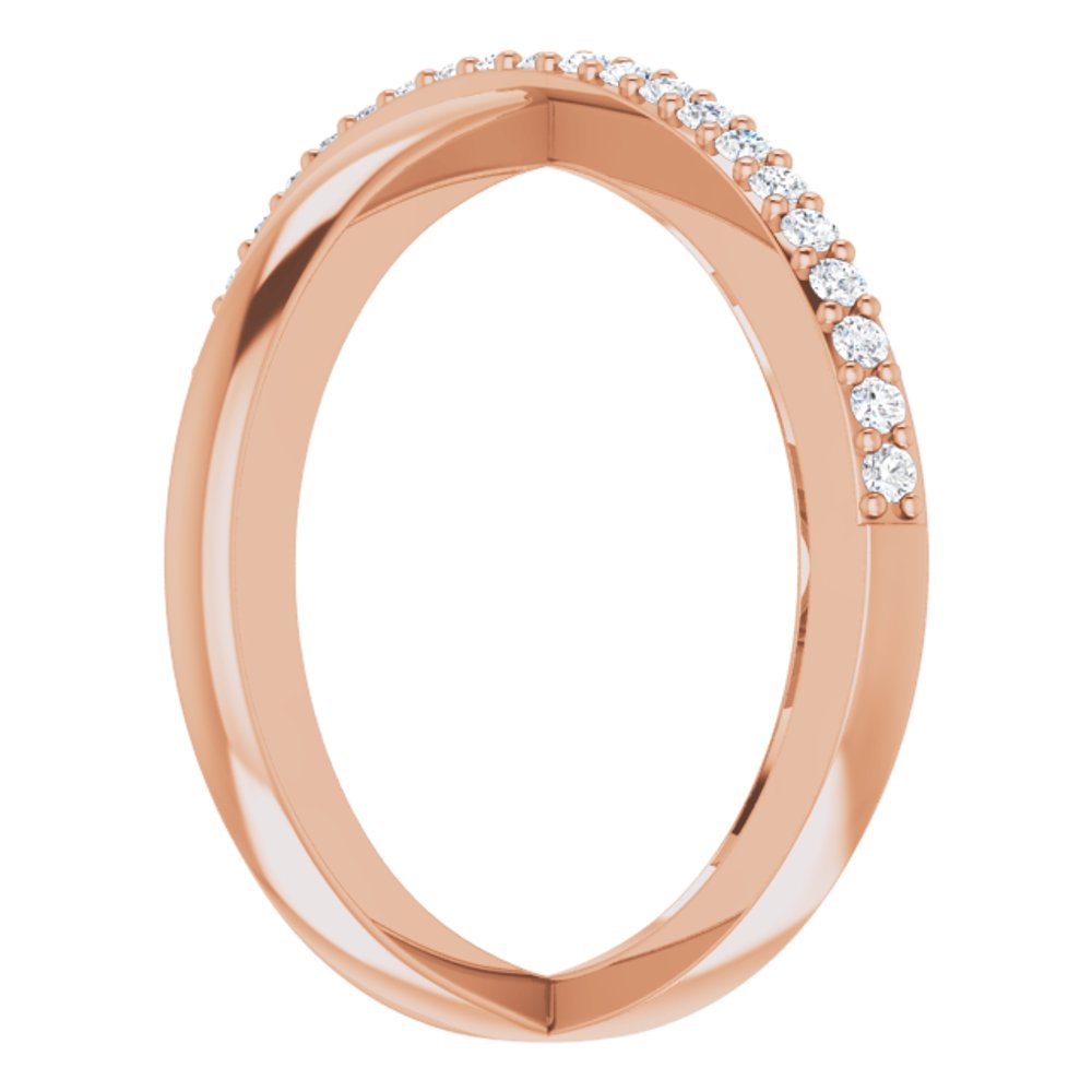 14K Rose 1/4 CTW Natural Diamond Criss-Cross Ring