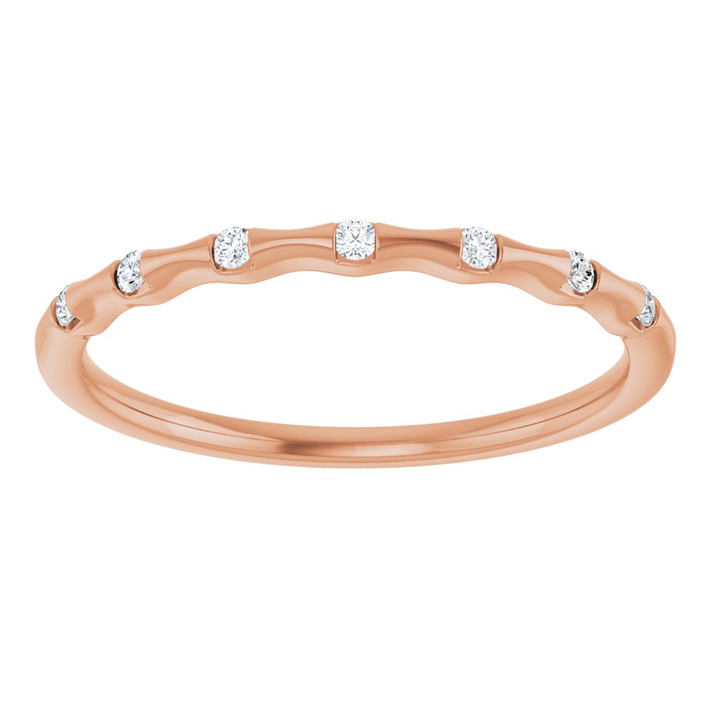 14K White Gold .07 CTW Lab-Grown Diamond Stackable Ring