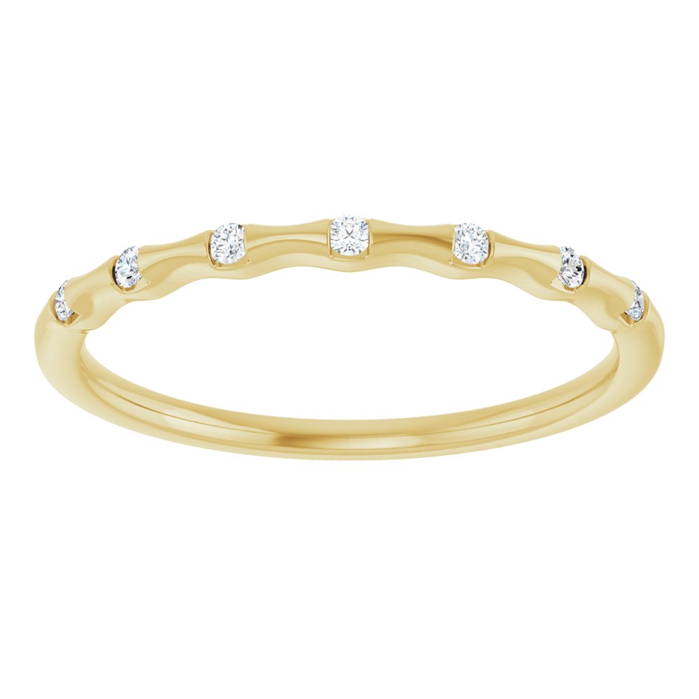14K Yellow Gold .06 CTW Natural Diamond Stackable Ring