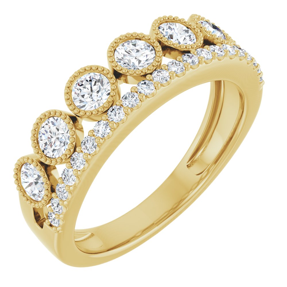 14K Yellow Gold 1 CTW Lab-Grown Diamond Ring
