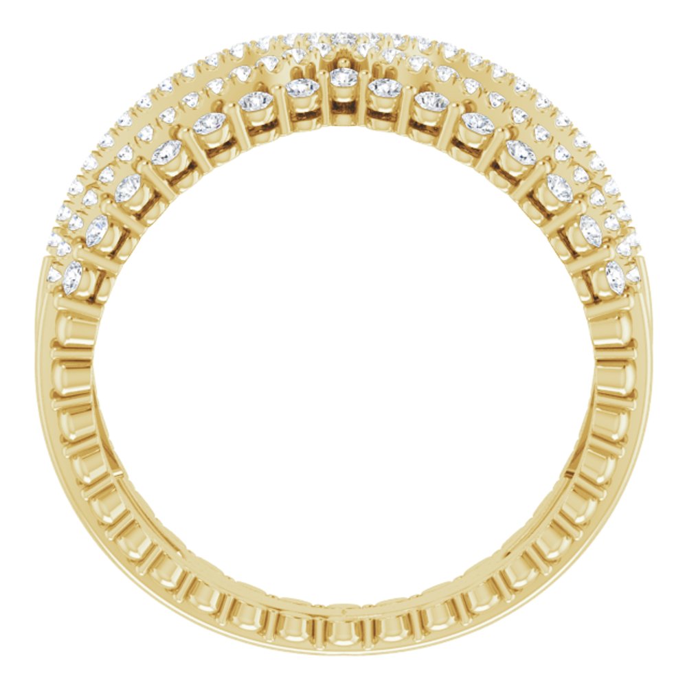 14K Yellow Gold 1/2 CTW Natrual Diamond Negative Space Ring
