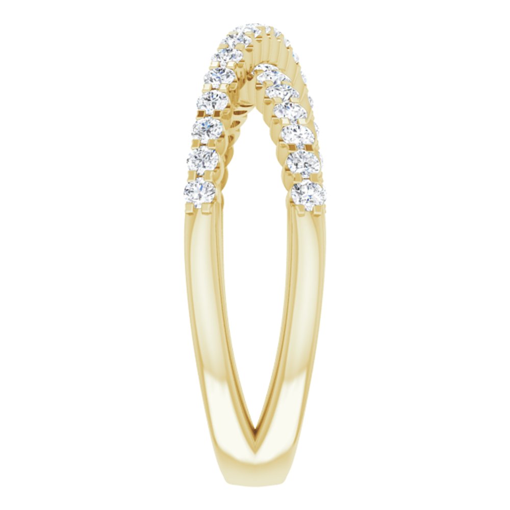 14K Yellow Gold 1/2 CTW Lab-Grown Diamond Criss-Cross Ring
