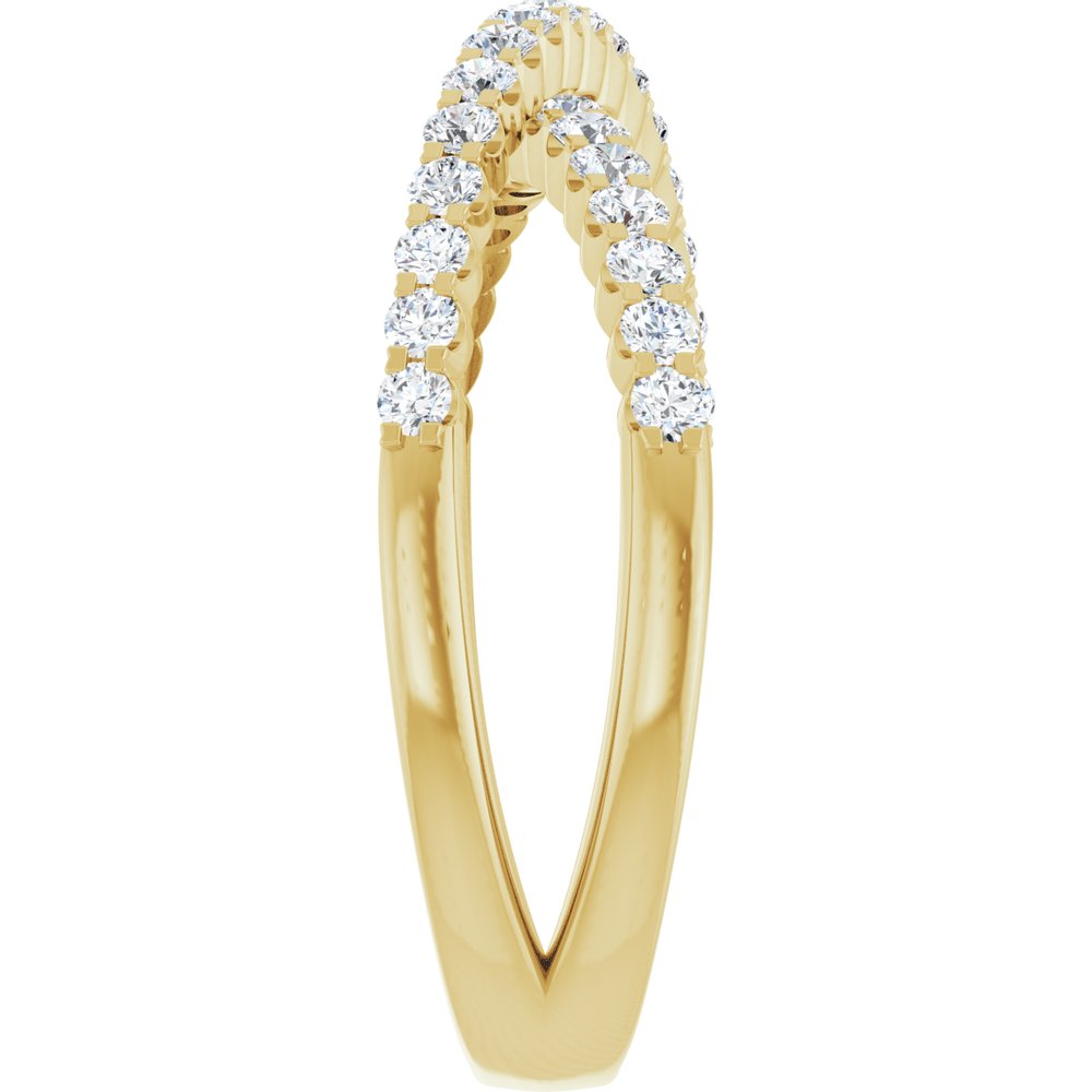 14K Yellow Gold 1/2 CTW Natural Diamond Criss-Cross Ring