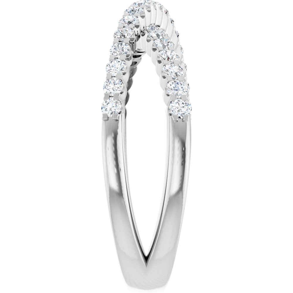 14K White Gold 1/2 CTW Lab-Grown Diamond Criss-Cross Ring