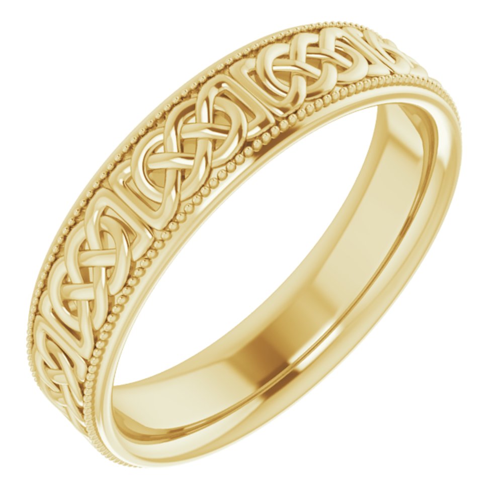 14K Yellow 6 mm Celtic-Inspired Band Size 12