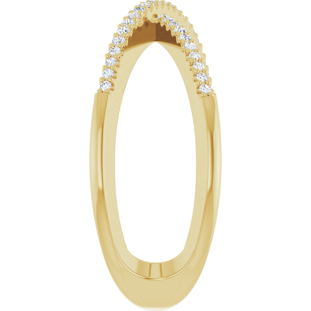 14K Yellow Gold 1/6 CTW Natural Diamond Criss-Cross Ring