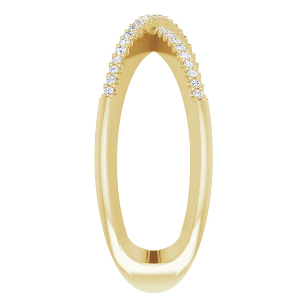 14K Yellow Gold 1/6 CTW Natural Diamond Criss-Cross Ring