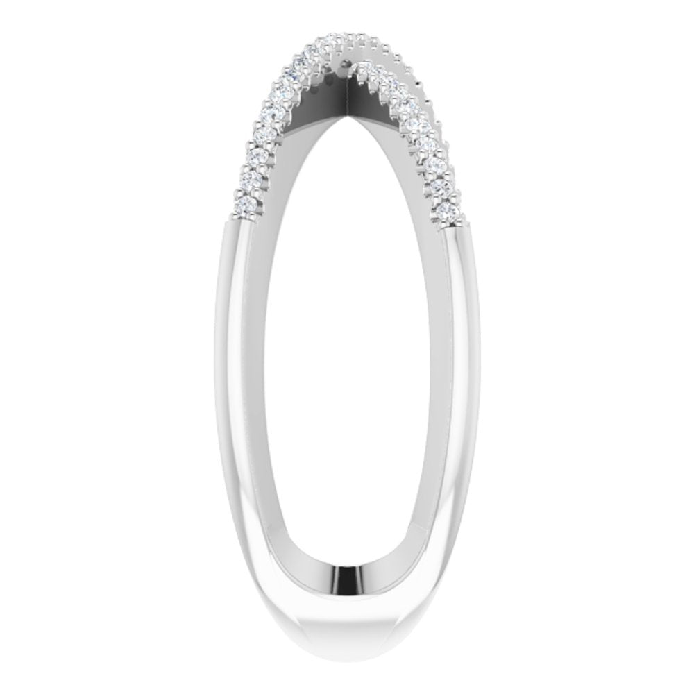 14K White Gold 1/6 CTW Natural Diamond Criss-Cross Ring