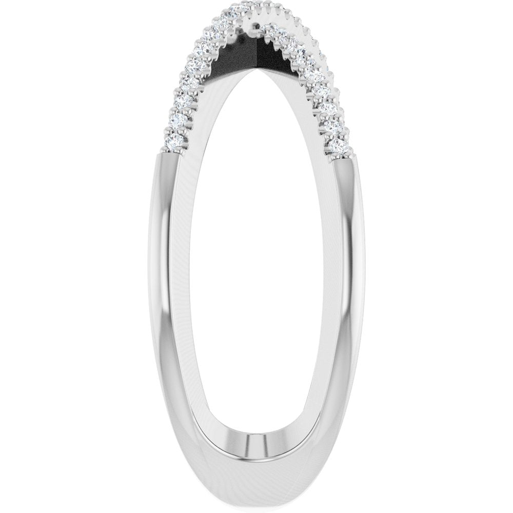 14K White Gold 1/6 CTW Natural Diamond Criss-Cross Ring