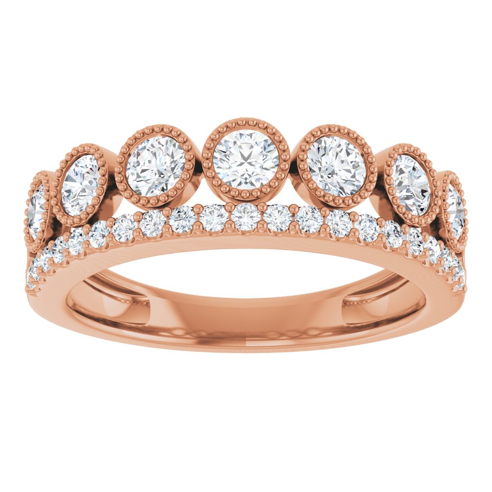 14K Rose Gold 1 CTW Lab-Grown Diamond Ring