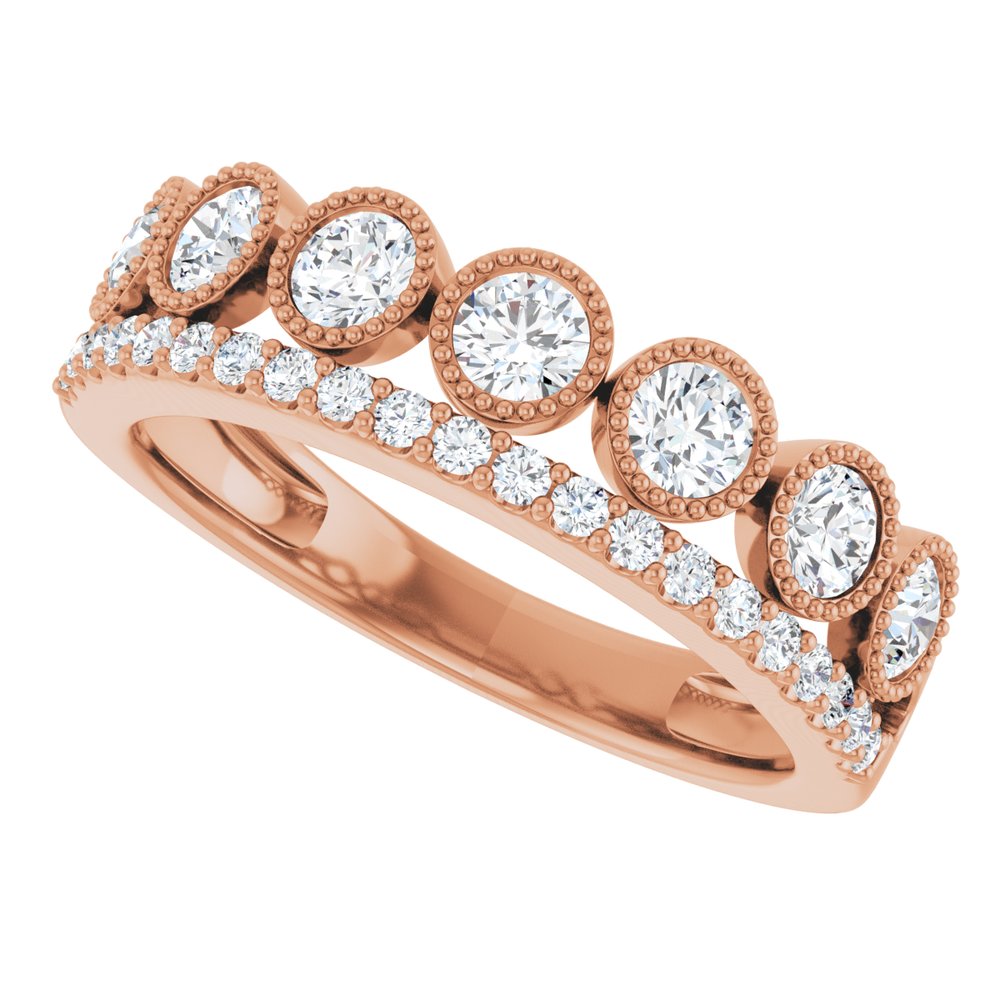 14K Rose Gold 1 CTW Lab-Grown Diamond Ring