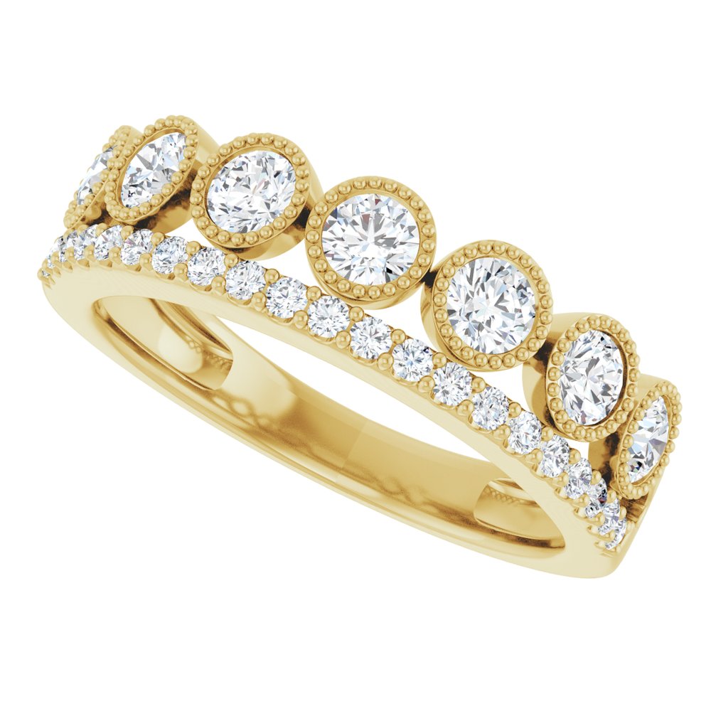 14K Yellow Gold 1 CTW Lab-Grown Diamond Ring