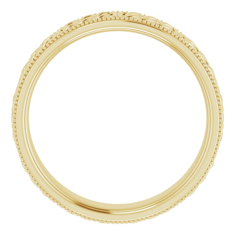 14K Yellow 6 mm Celtic-Inspired Band Size 12