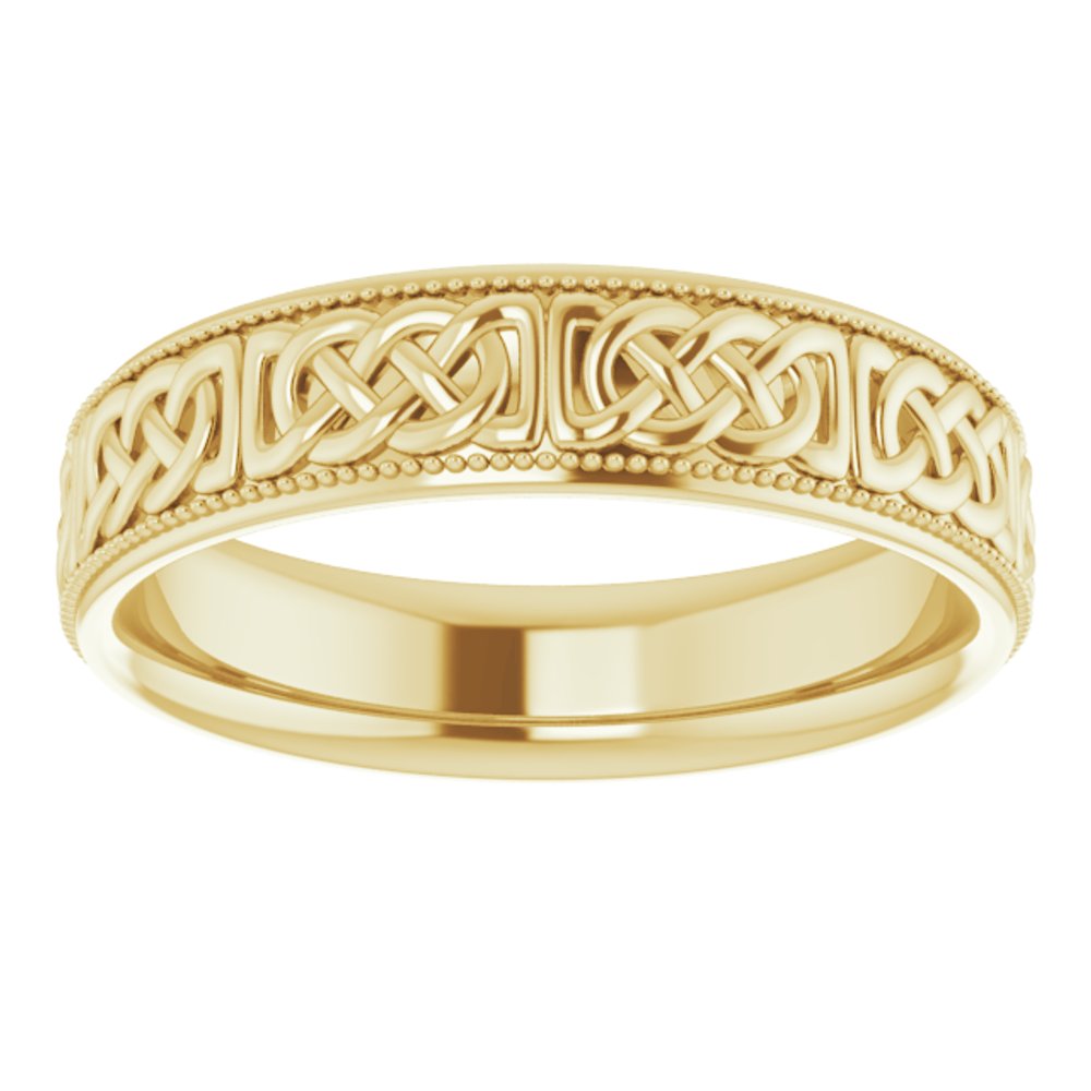 14K Yellow 6 mm Celtic-Inspired Band Size 12