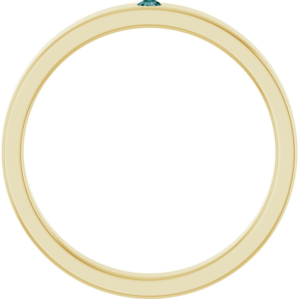 14K Yellow Gold Natural Alexandrite Family Stackable Ring