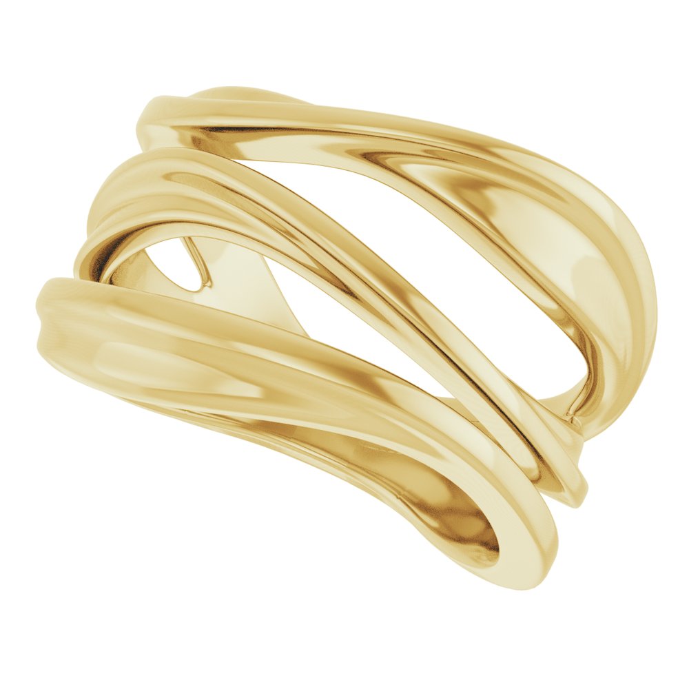 14K Yellow Gold Negative Space Ring