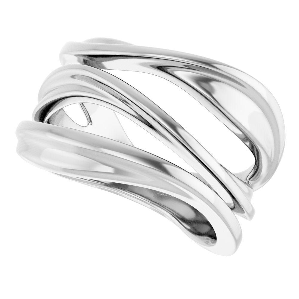 14K White Gold Negative Space Ring