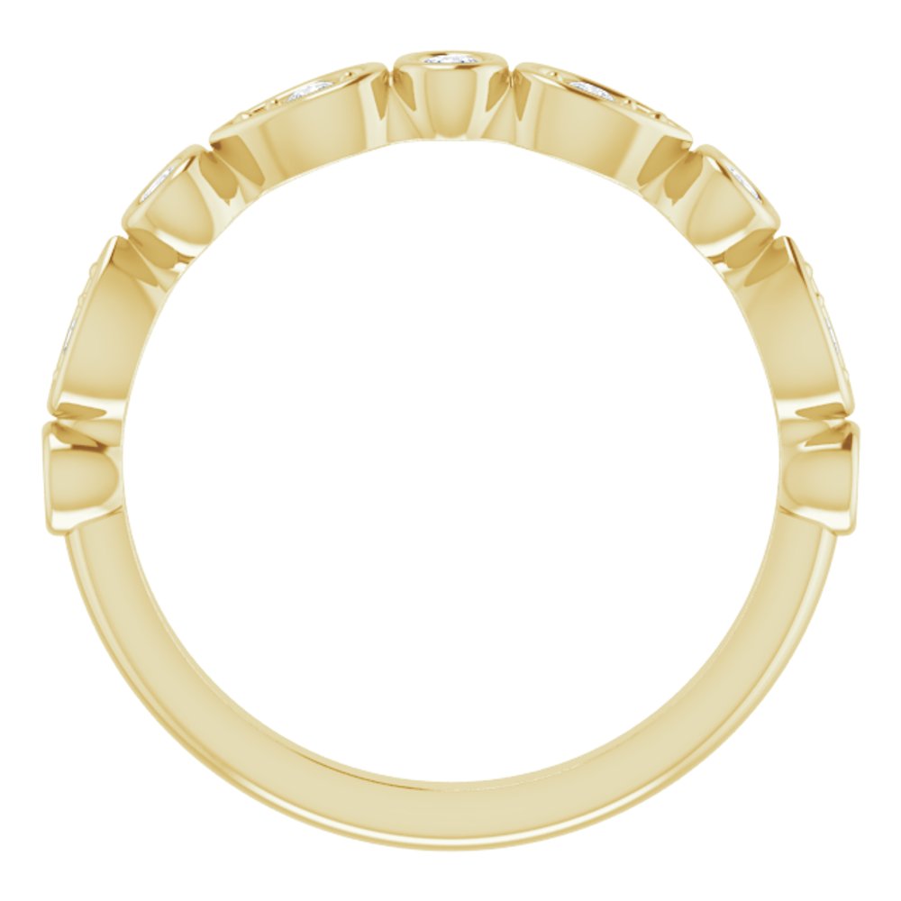 14K Yellow 1/5 CTW Natural Diamond Anniversary Band