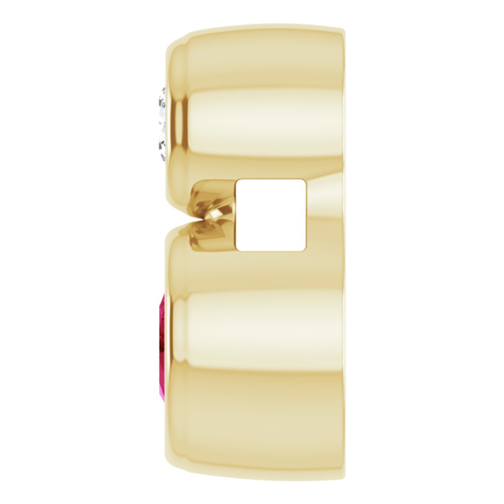 14K Yellow 5x3 mm Pear Natural Ruby & .03 CT Natural Diamond Pendant