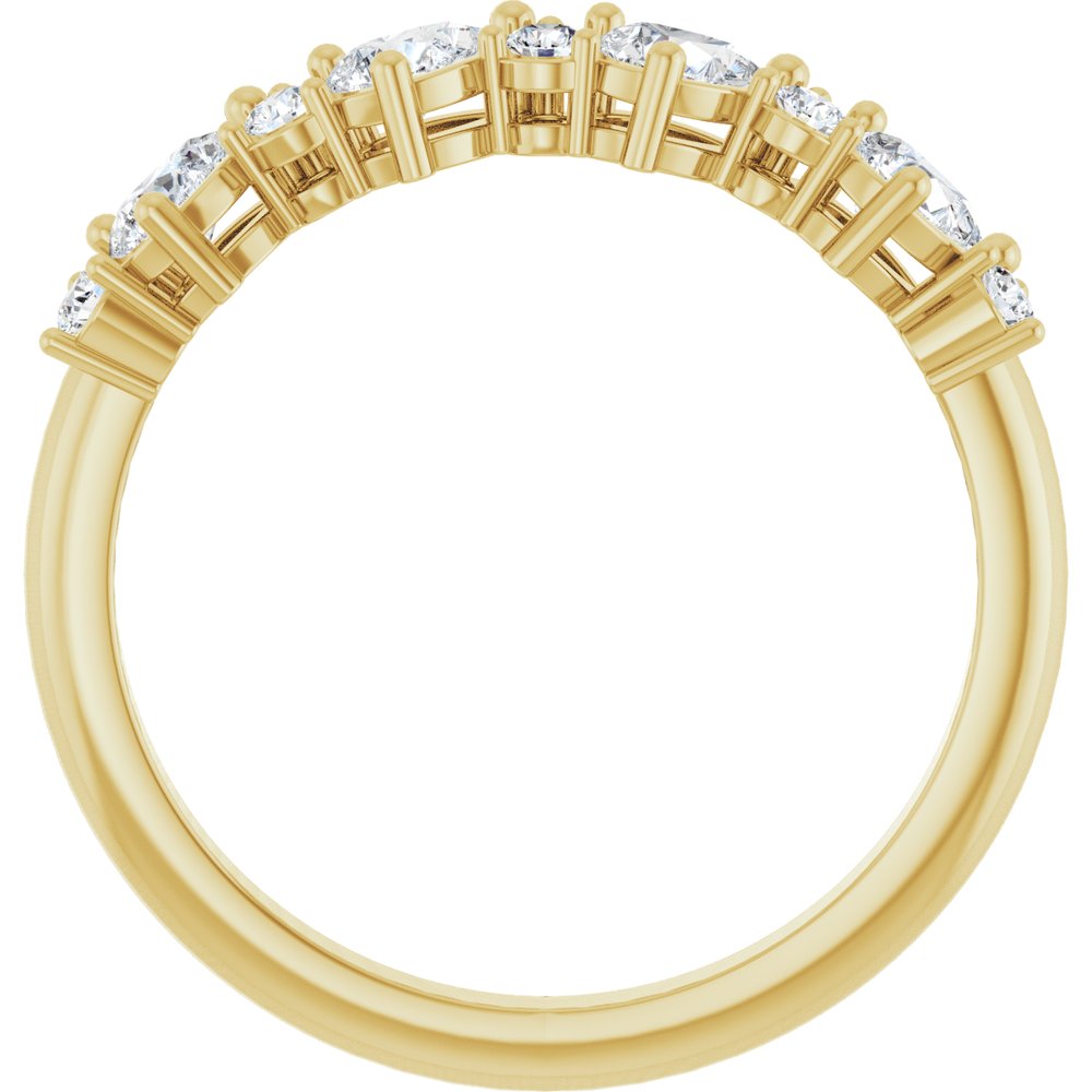 14K Yellow 5/8 CTW Natural Diamond Anniversary Band