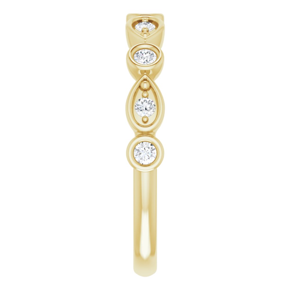 14K Yellow 1/5 CTW Natural Diamond Anniversary Band