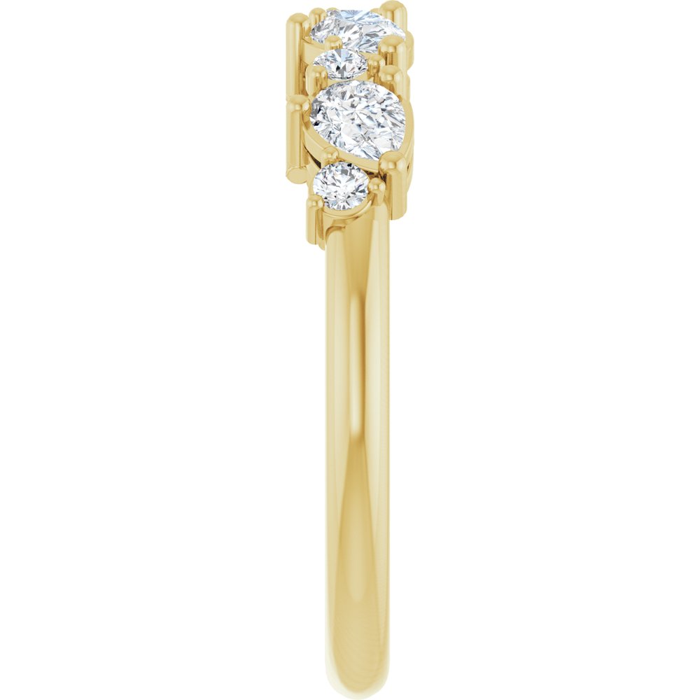 14K Yellow 5/8 CTW Natural Diamond Anniversary Band