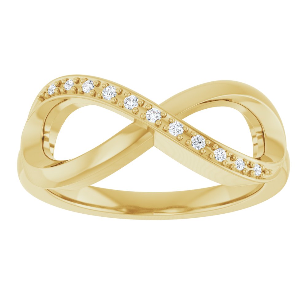 14K Yellow Gold .05 CTW Natural Diamond Infinity-Inspired Ring