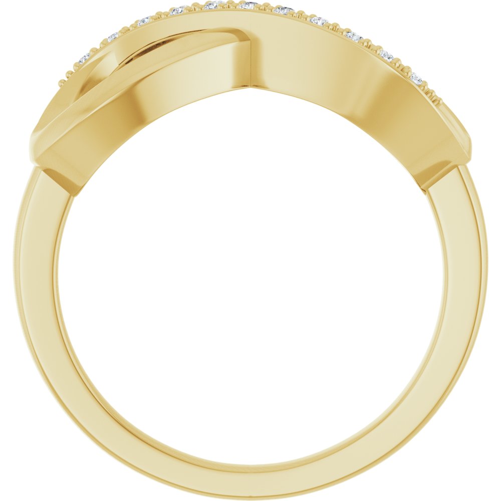 14K Yellow Gold .05 CTW Natural Diamond Infinity-Inspired Ring