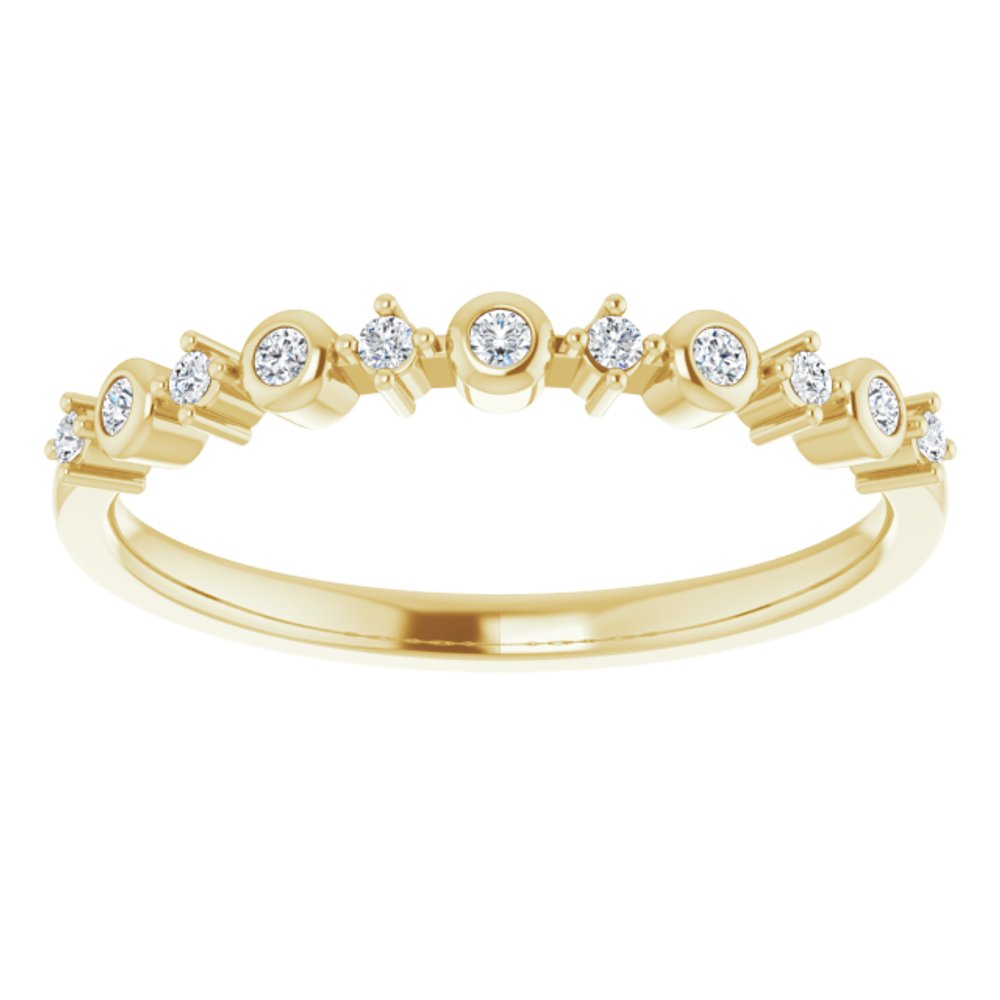 14K Yellow Gold 1/10 CTW Natural Diamond Ring