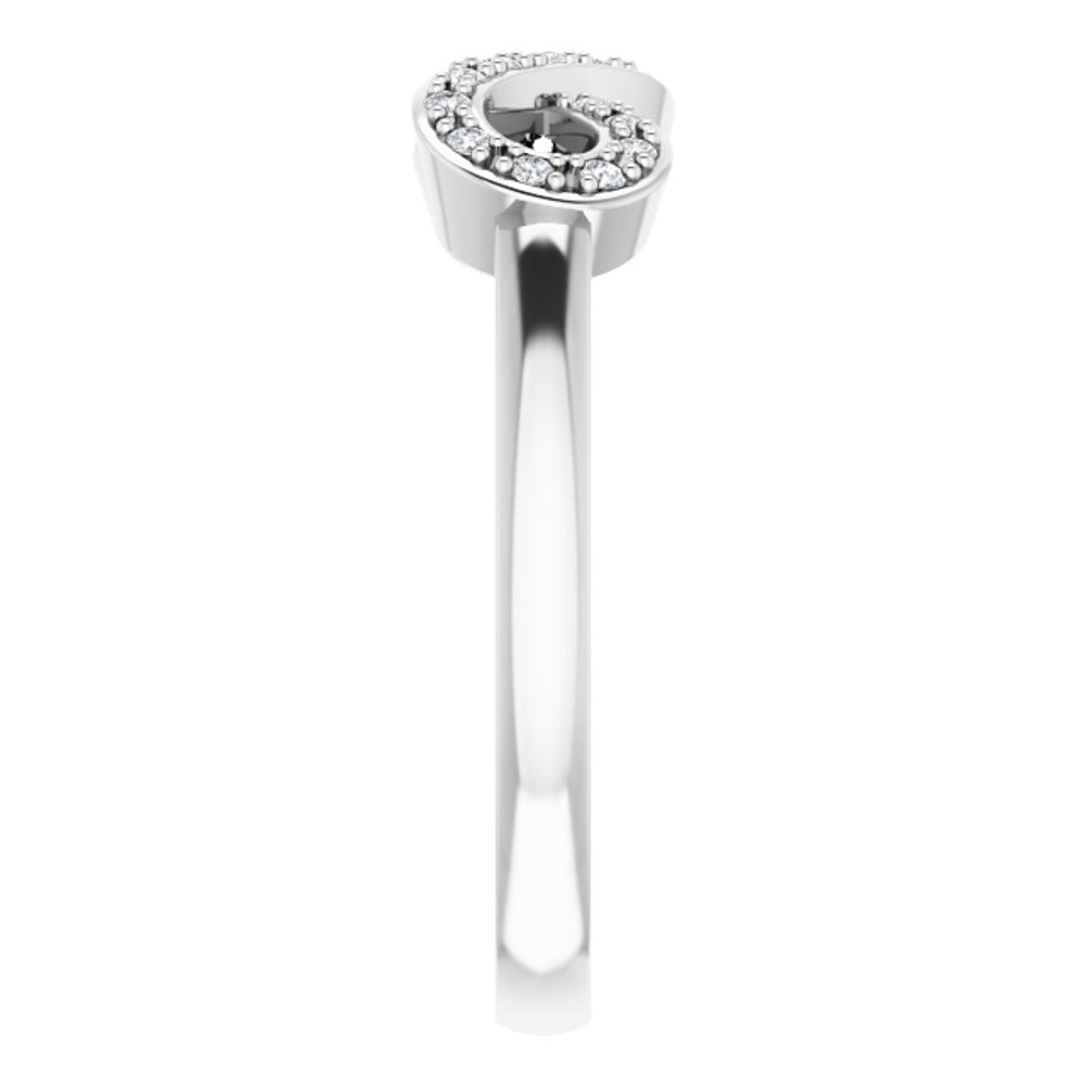 14K White Gold 1/10 CTW Natural Diamond Infinity-Inspired Ring