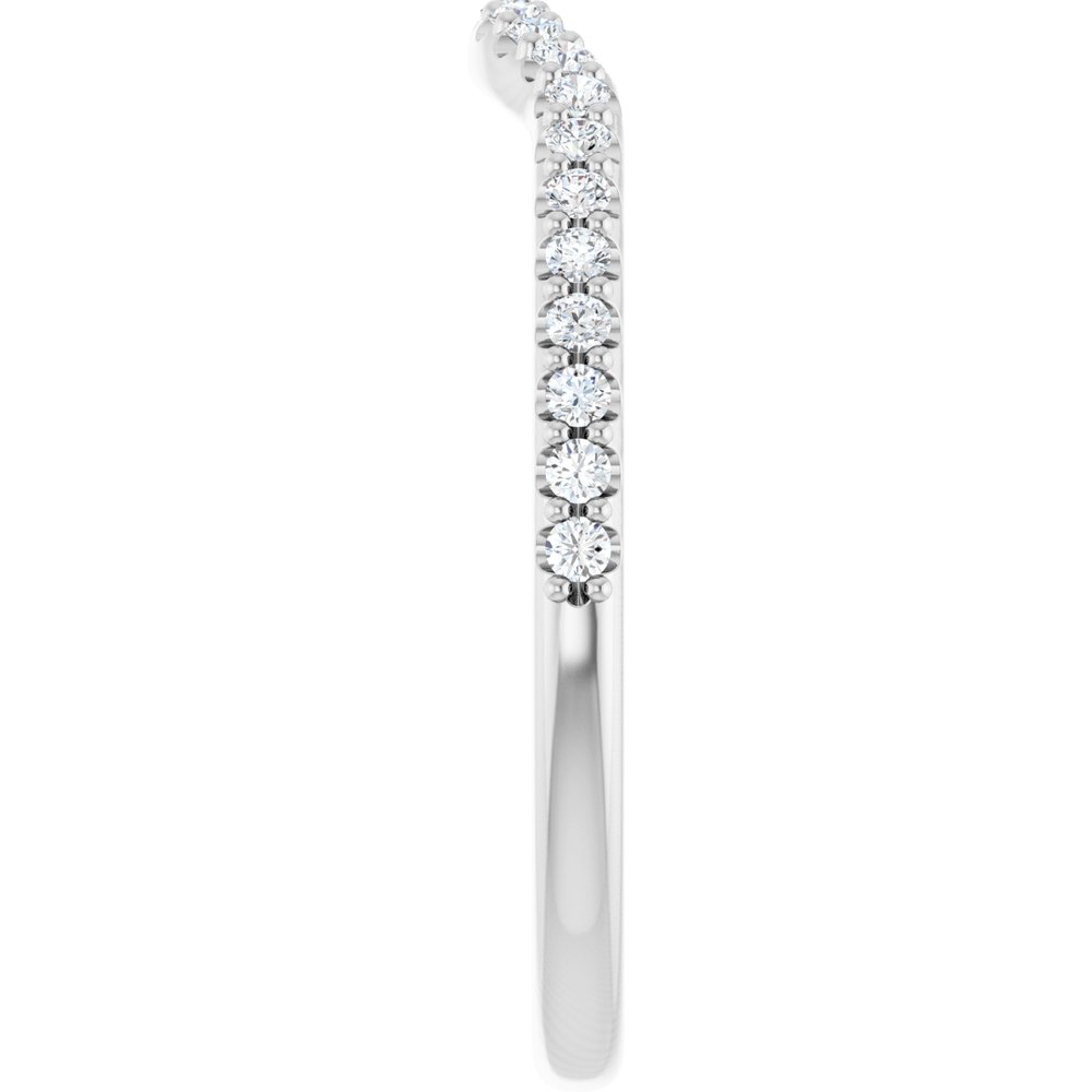 Platinum 1/5 CTW Lab Grown Diamond Contour Band