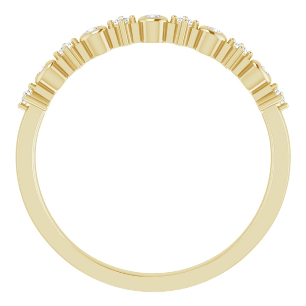 14K Yellow Gold 1/10 CTW Natural Diamond Ring