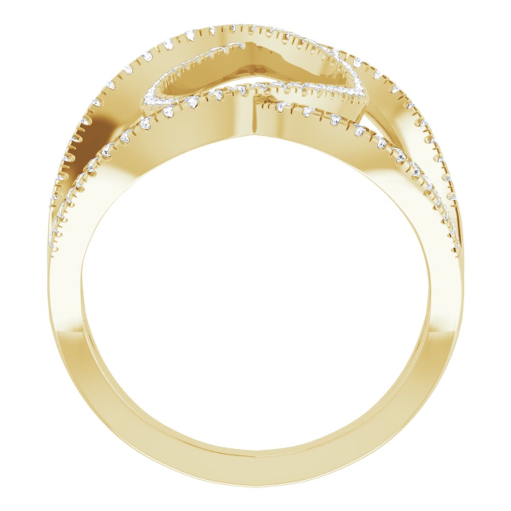 14K Yellow Gold 3/8 CTW Natural Diamond Ring
