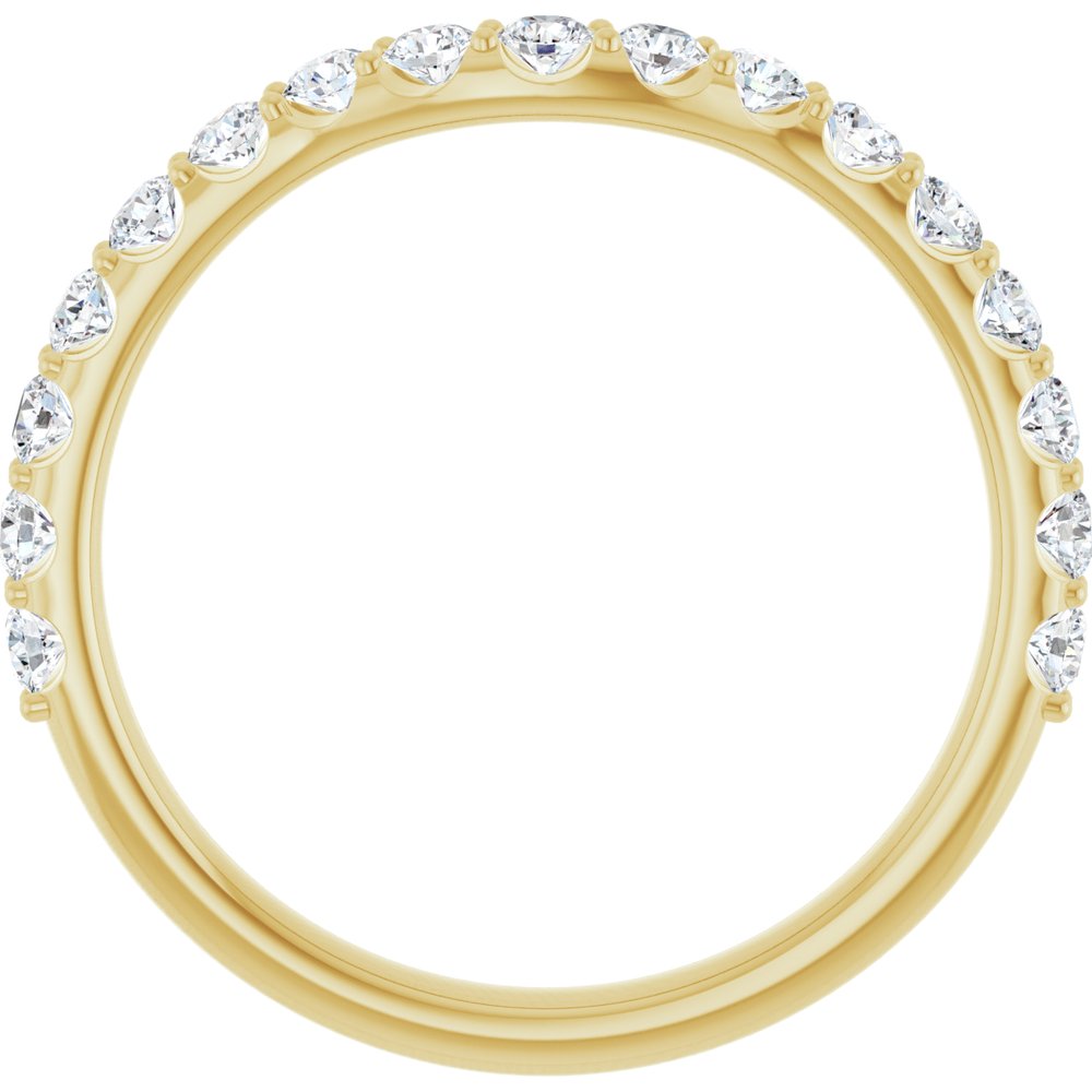 14K Yellow 1/2 CTW Lab Grown Diamond Contour Band