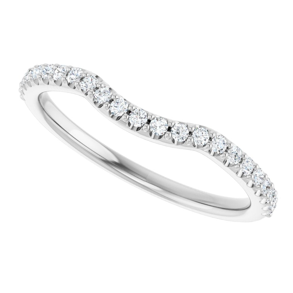 Platinum 1/5 CTW Lab Grown Diamond Contour Band