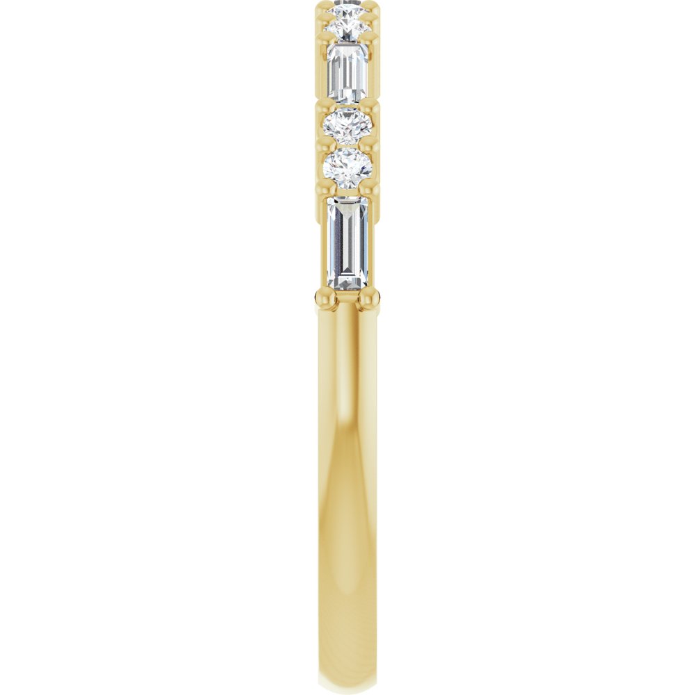 14K Yellow 1/4 CTW Natural Diamond Anniversary Band