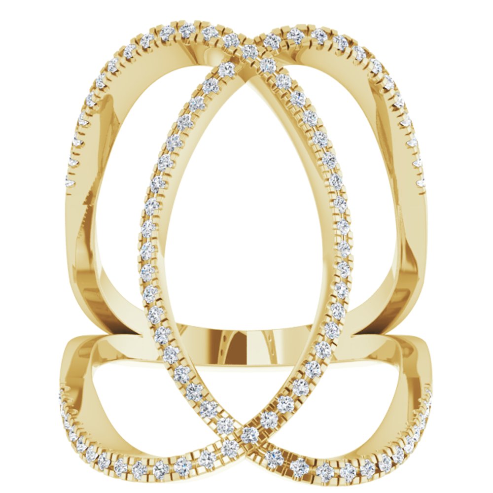 14K Yellow Gold 3/8 CTW Natural Diamond Ring
