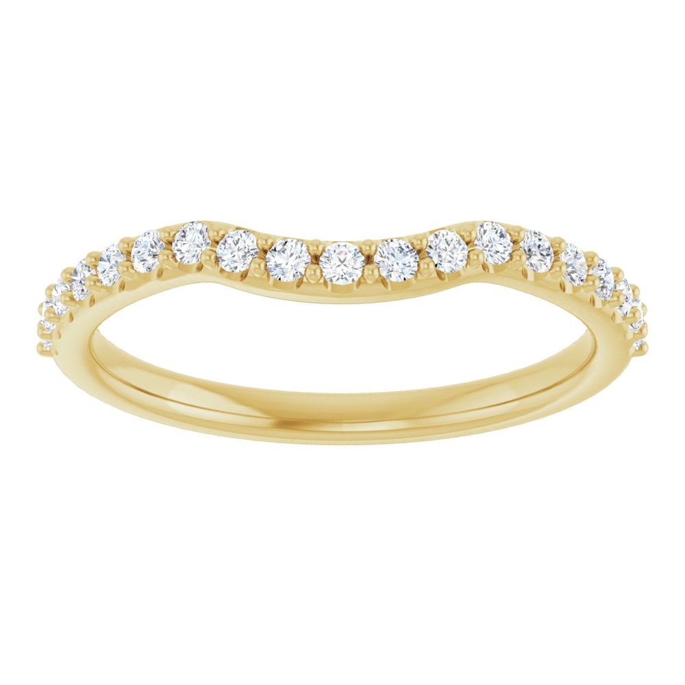 14K Yellow Gold 1/4 CTW Lab Grown Diamond Contour Band