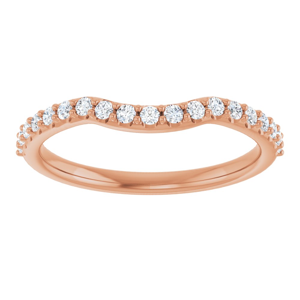 14K Rose Gold 1/4 CTW Natural Diamond Contour Band