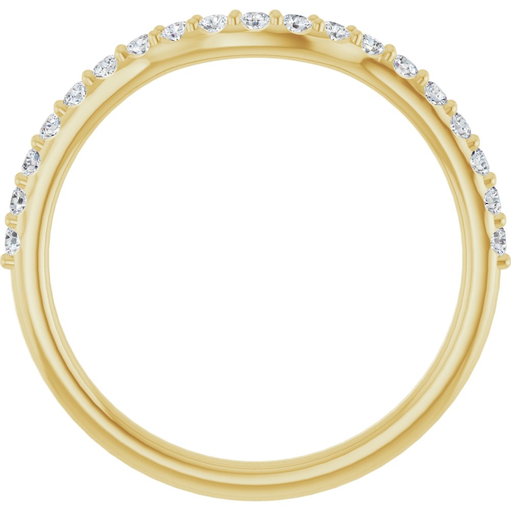 14K Yellow Gold 1/4 CTW Lab Grown Diamond Contour Band