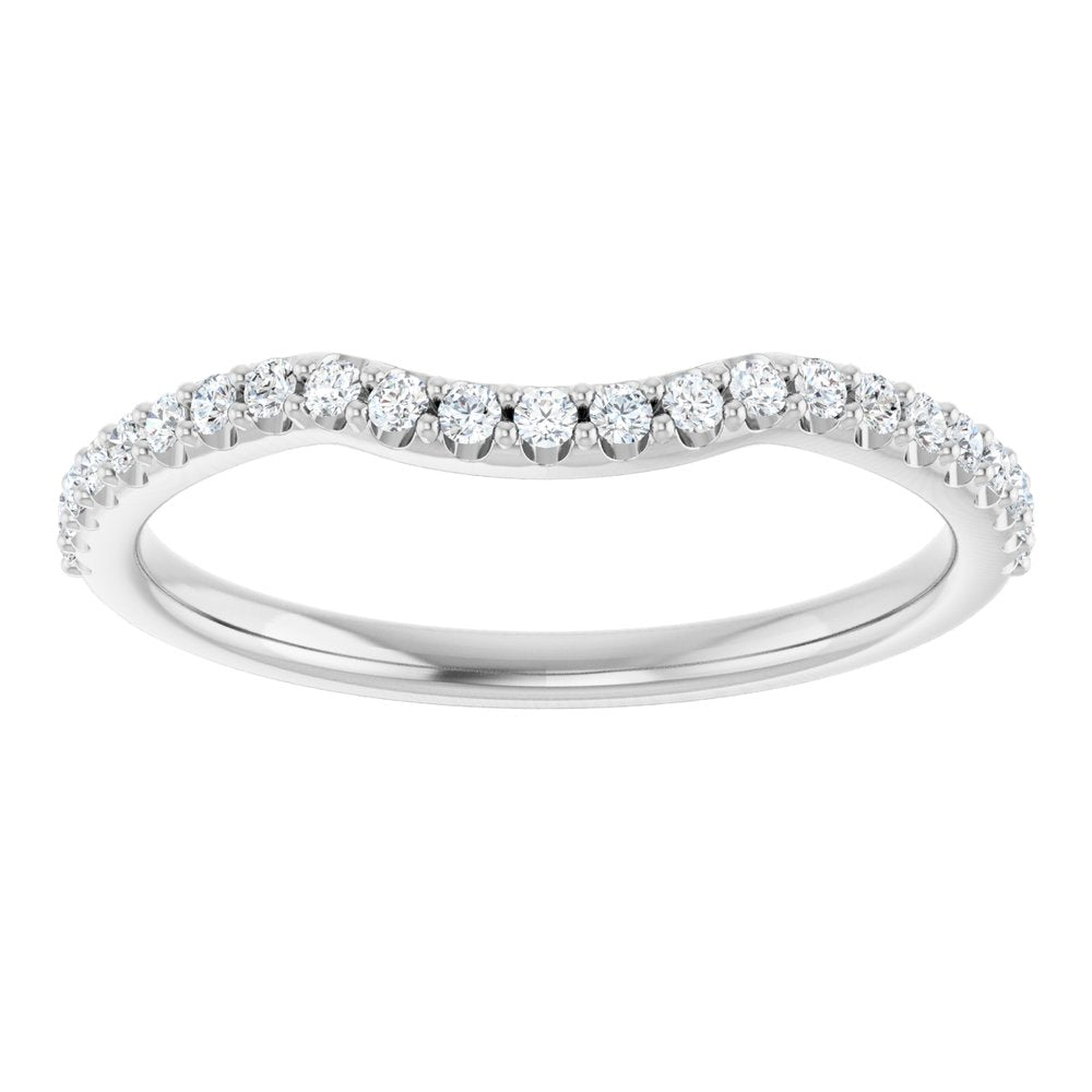 Platinum 1/5 CTW Lab Grown Diamond Contour Band