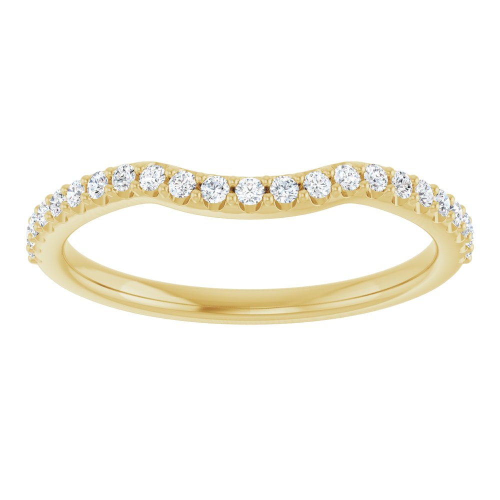 14K Yellow Gold 1/5 CTW Natural Diamond Contour Band