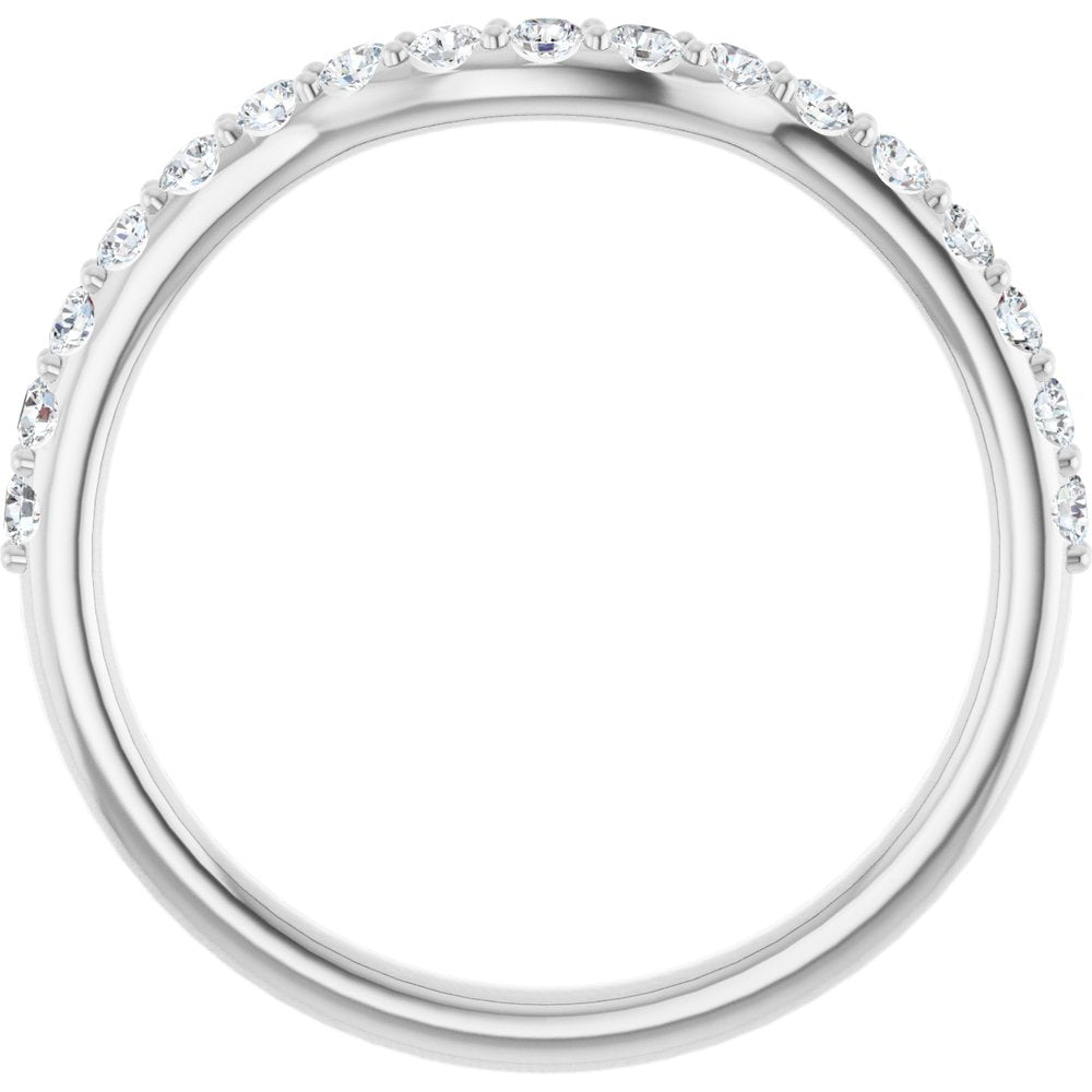 Platinum 1/3 CTW Natural Diamond Contour Band