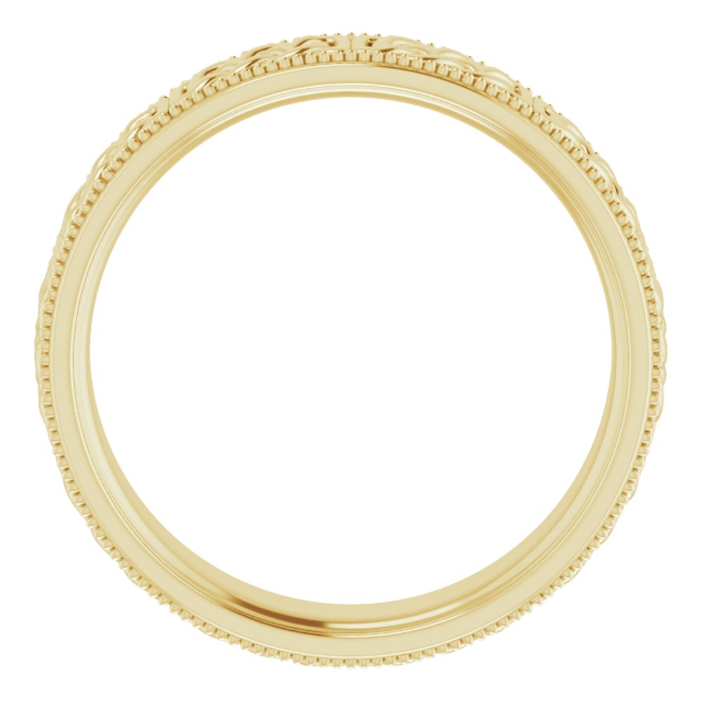14K Yellow Gold 6 mm Celtic-Inspired Band Size 10