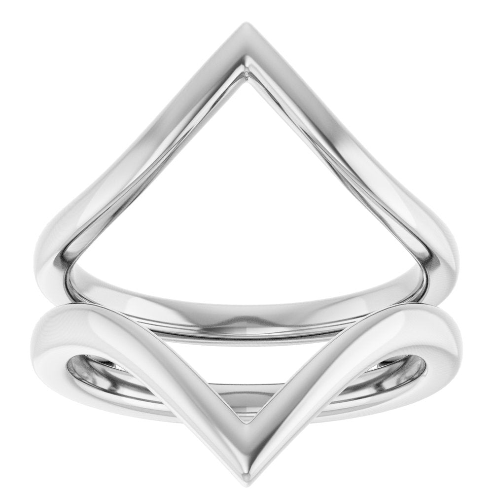 14K White Ring Guard