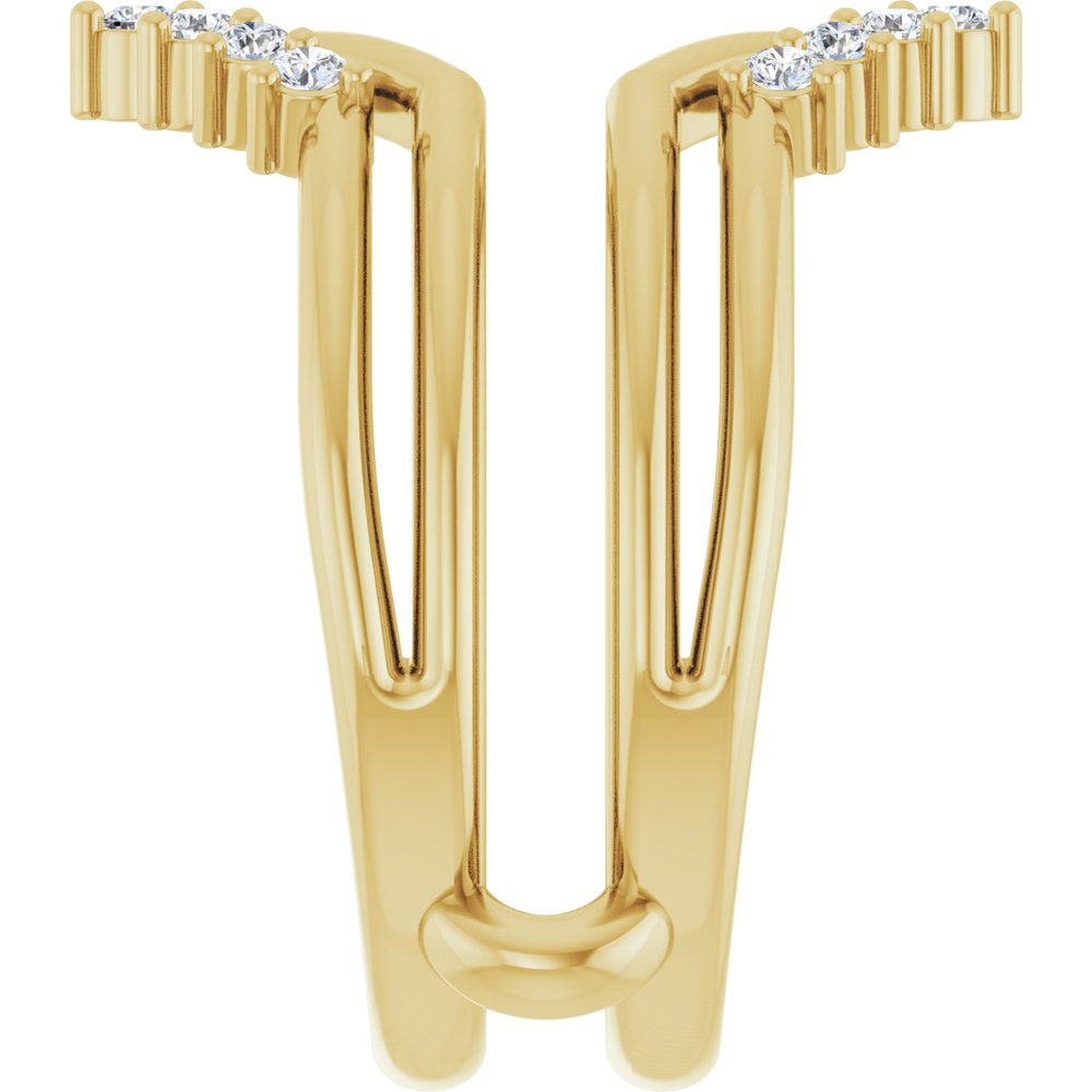 14K Yellow 1/4 CTW Natural Diamond Ring Guard